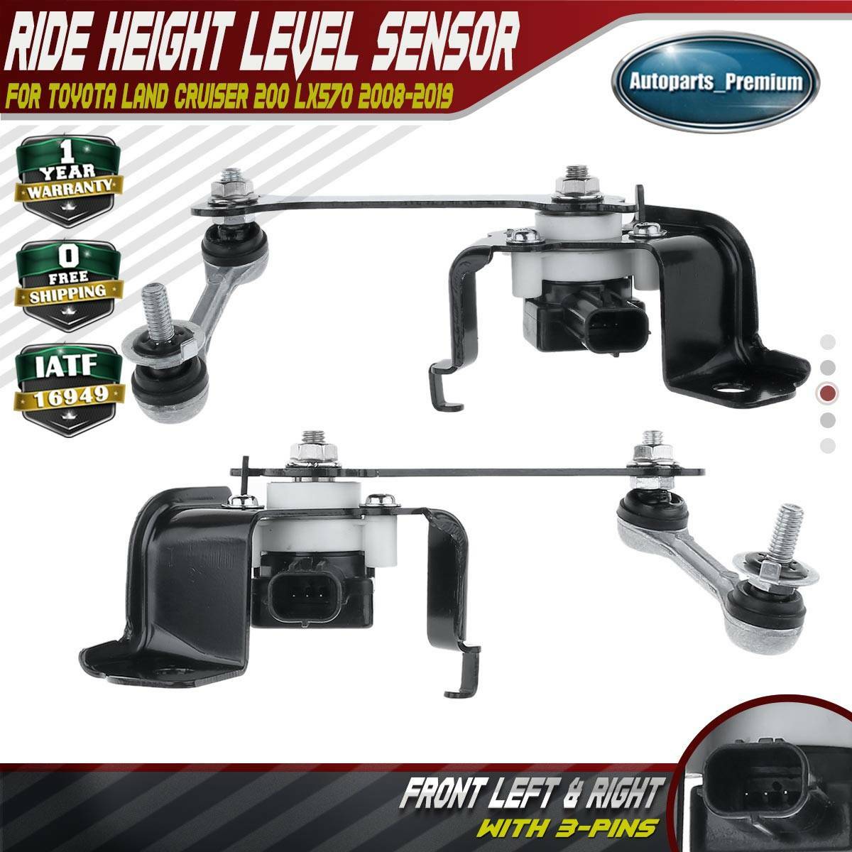 2x Ride Height Level Sensor for Toyota Land Cruiser 200 Lexus Front Left & Right