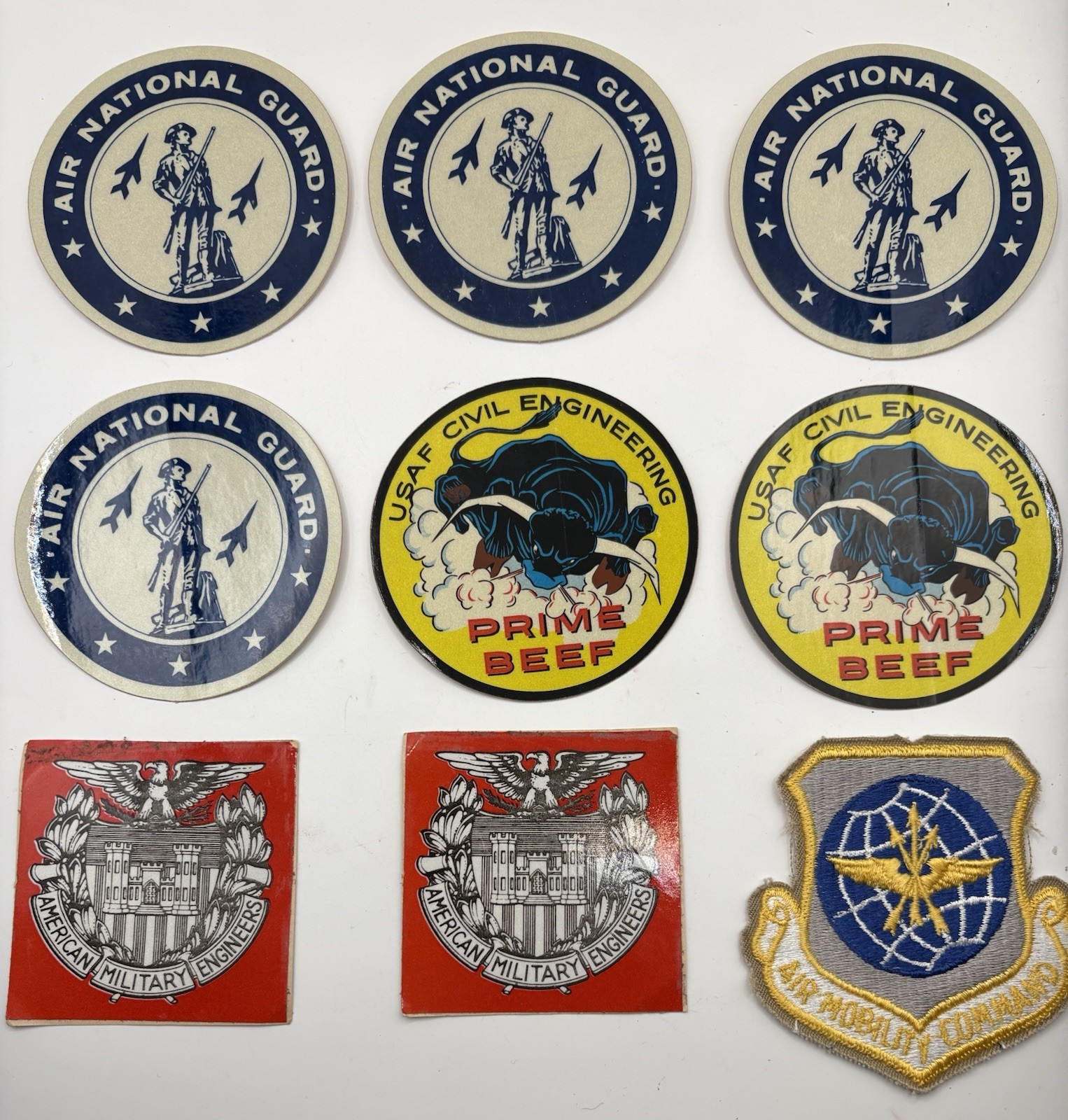 Rare 1960’s Military Sticker Lot (8) Total 3M/Scotch Brands Great Condition