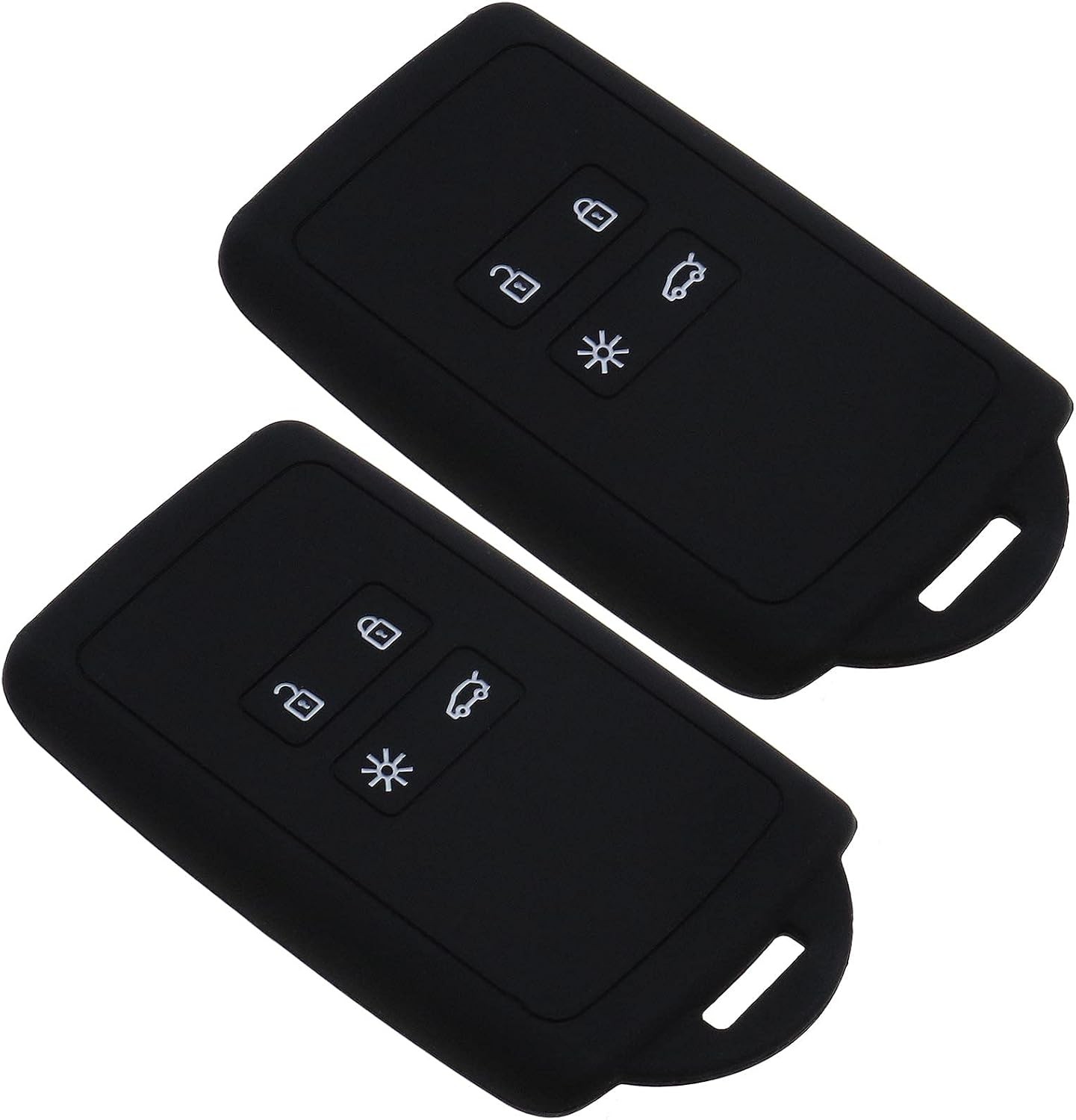 SING F LTD 2Pcs Car Remote Control Key Cover Compatible with Renault Black