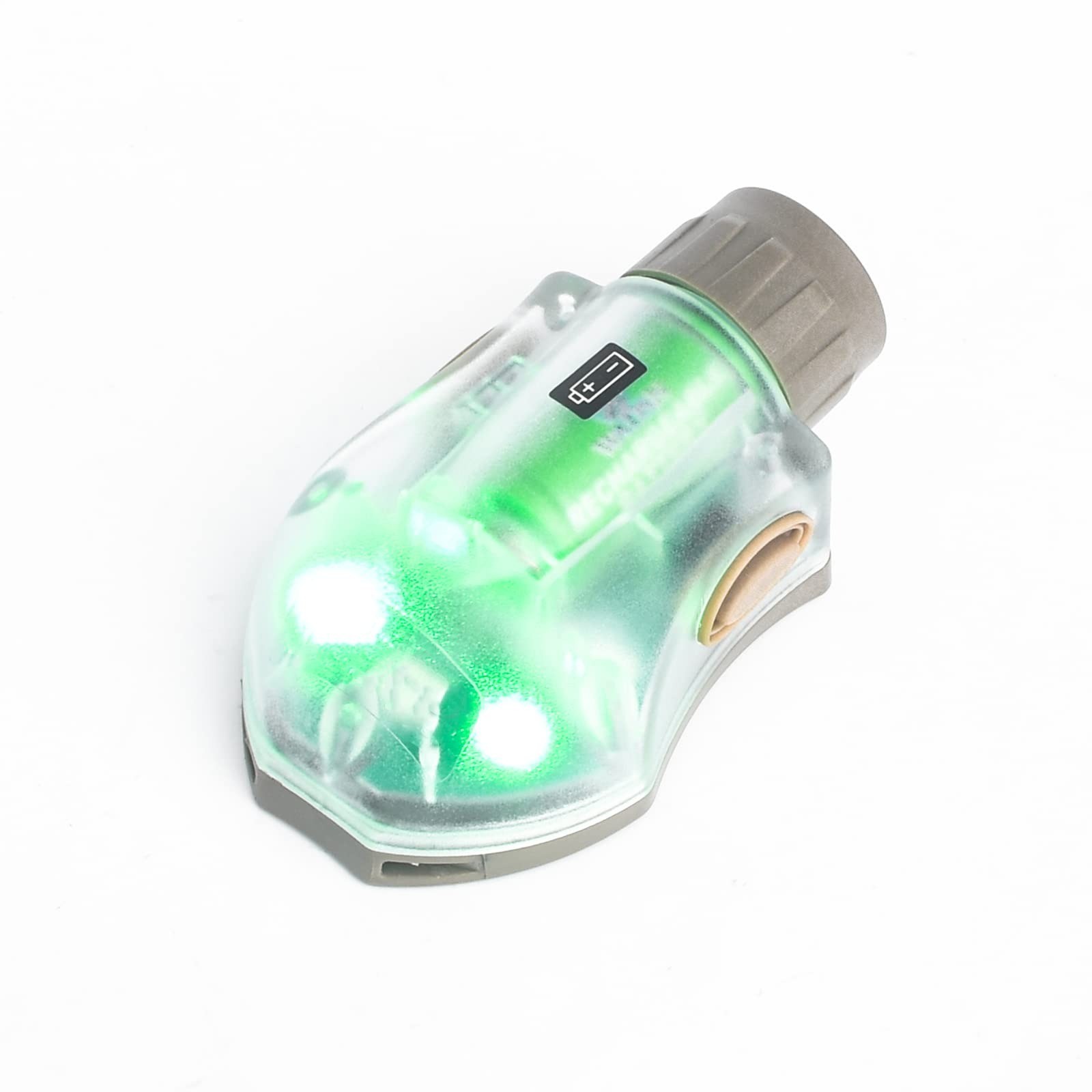 NOBUHIRO Tactical Helmet Light - IR Strobe + 5-Speed Green LED Strobe