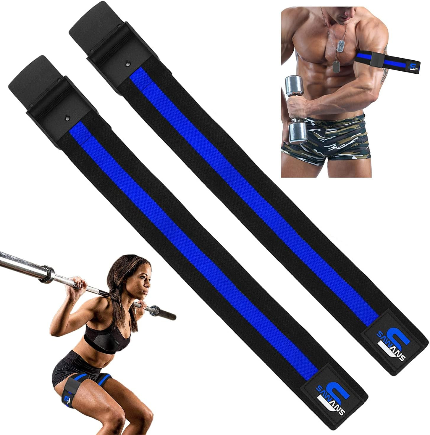 1 Pair Exercise Obstruction Bands: Blood Flow Resistance Bands, Fitness