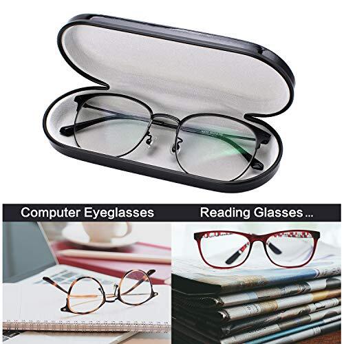 Hard Shell Eyeglasses Case Lightweight Portable Case 2 Pack (Green, Yellow)