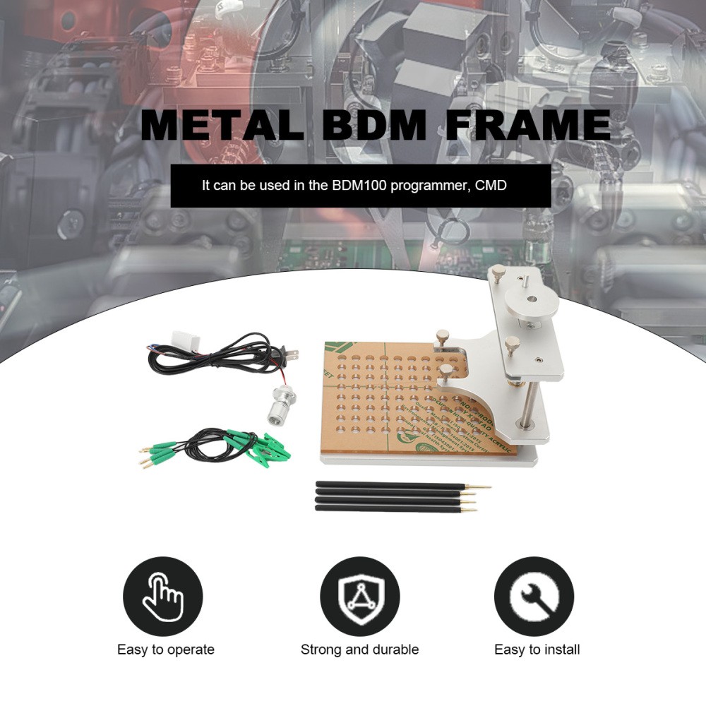 Metal BDM Frame LED BDM Stainless Steel Frame ECU Update Adapter with 4pcs Probe