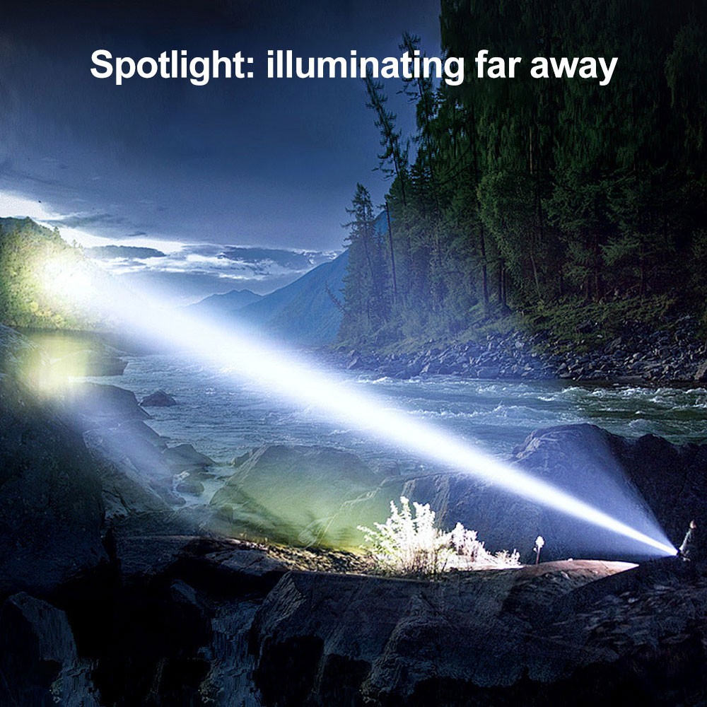 12000LM Laser White LED Flashlight Torch USB Rechargeable Zoomable Burning Light
