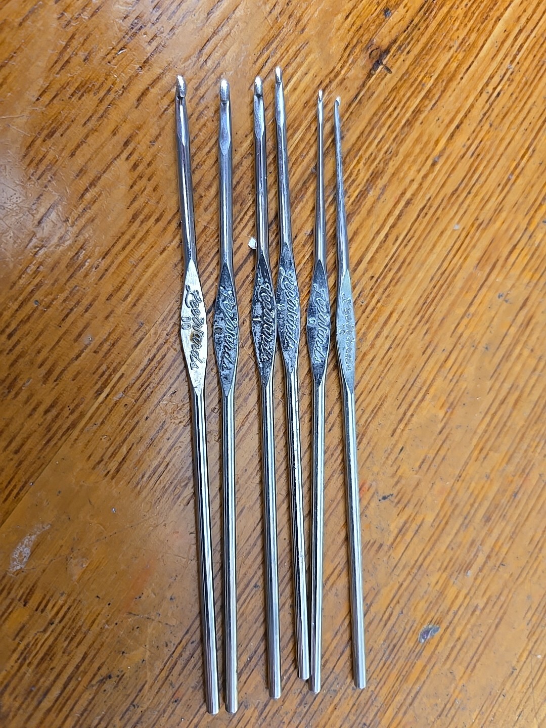 Leewards Steel Crochet Hook Set 6 sizes 00 0 1 3 9 10