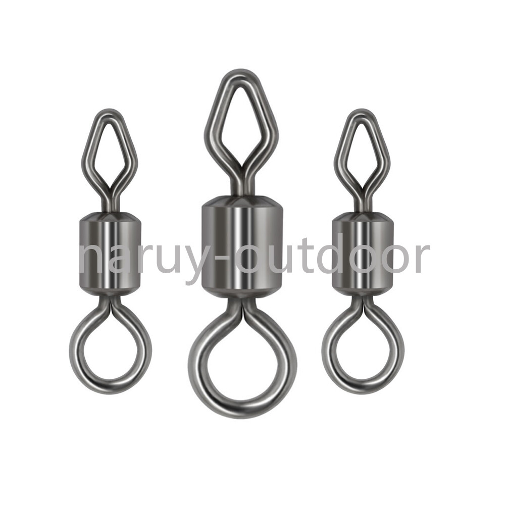 100PCS Fishing Barrel Rolling Swivel Fishing Connector Carp Fishing Accessories