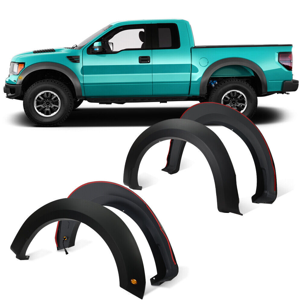 4 PCS Raptor Sport Style Fender Flares Fits For 15-17 Ford F150 Styleside