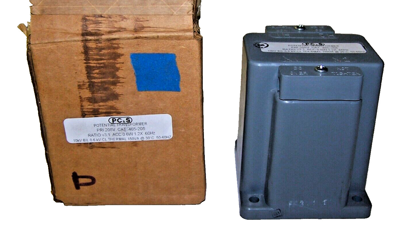 NEW PC&S POTENTIAL TRANSFORMER RATIO v3:1 ACC 0.6W 1.2X60Hz  465-208