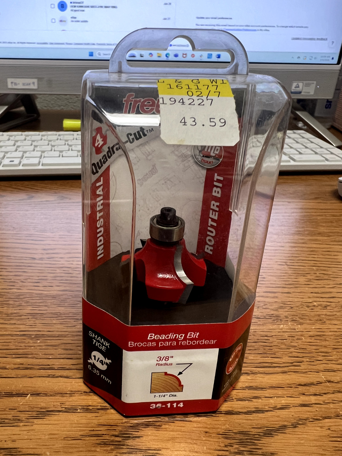 freud router bit 1/4 inch shank 36-114