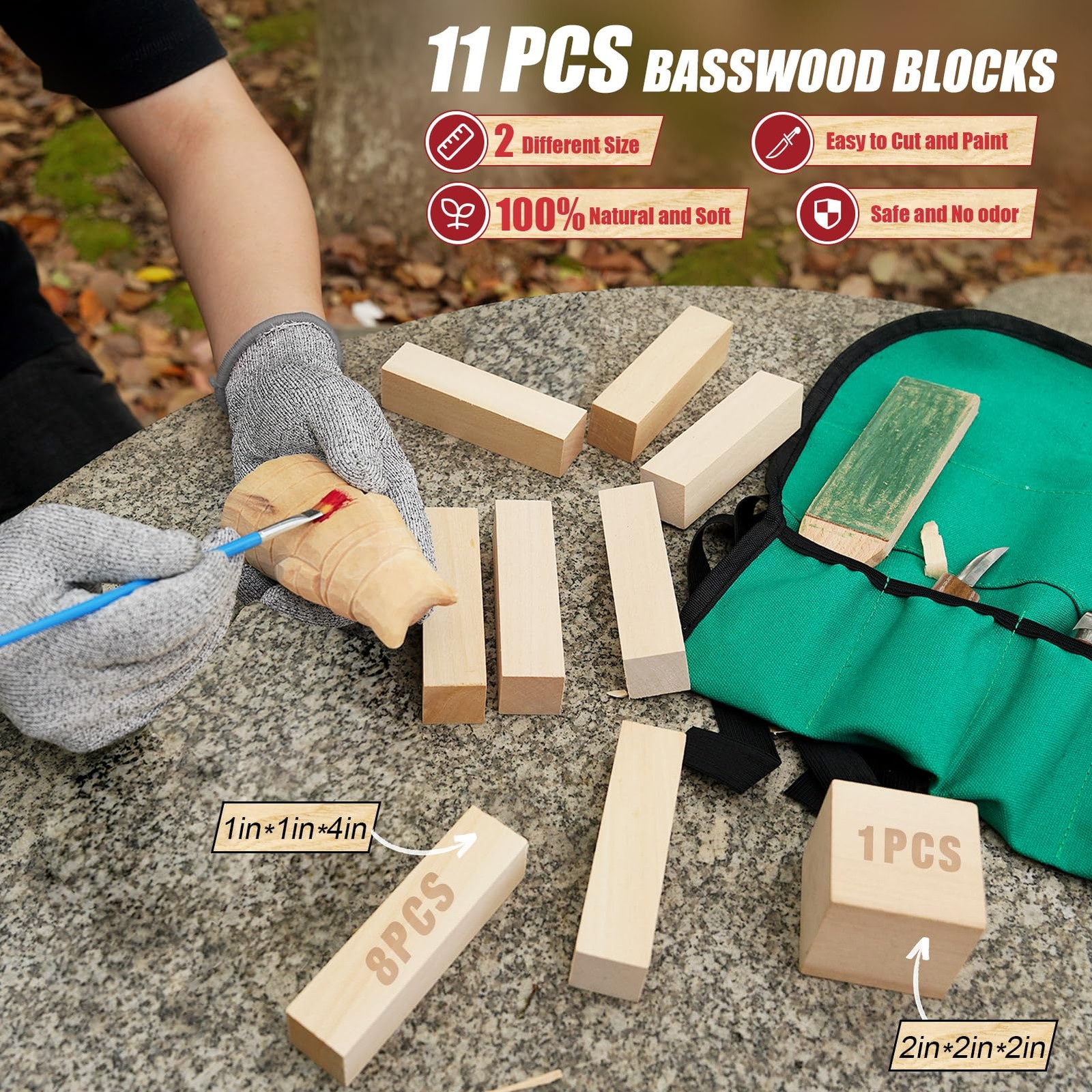 Wood Carving Kit, Whittling Kit for Beginners 17PCS Tools 17 pcs