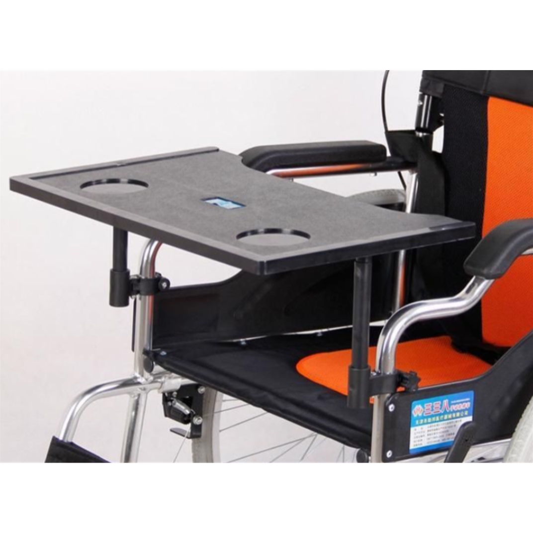 Wheelchair Table Tray w/Cup Holders Durable Removable for Easting Reading US