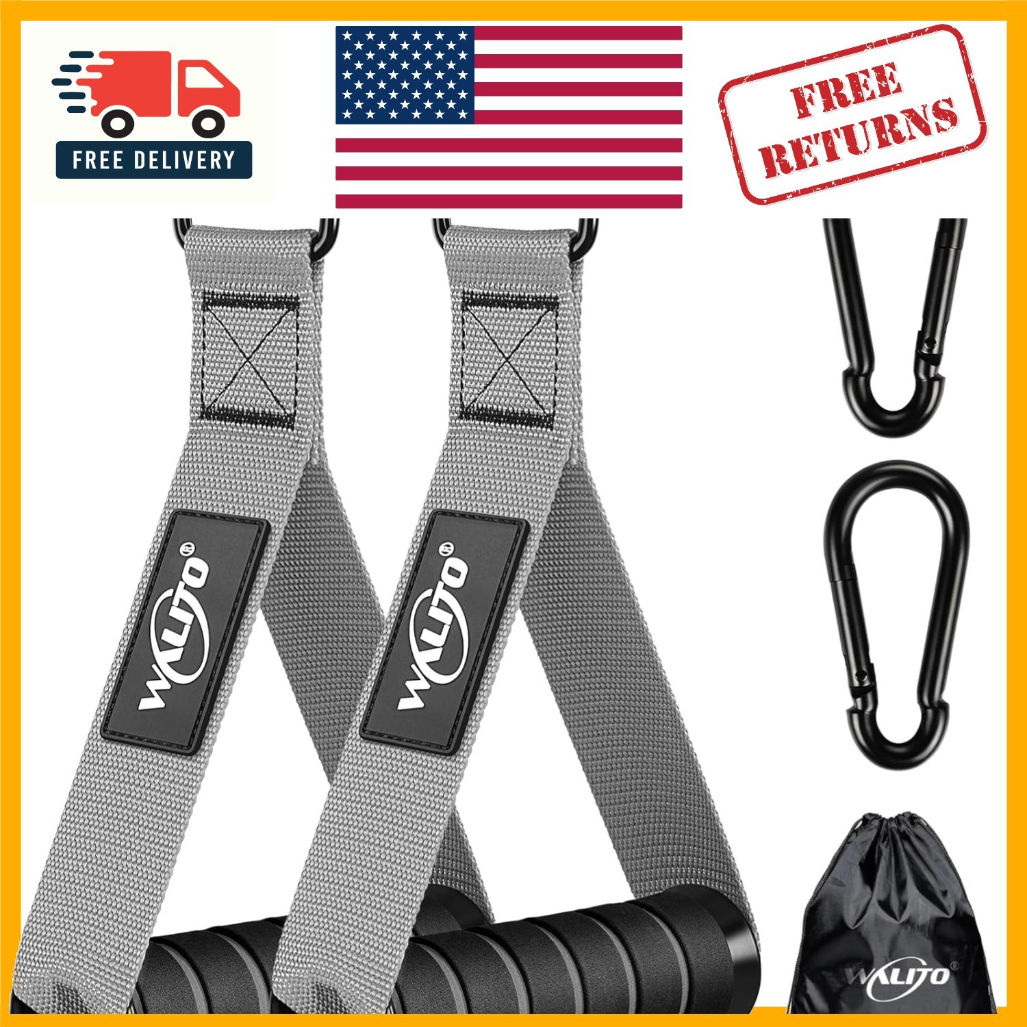 Ergonomic Cable Machine Handles - Durable Nylon for Ultimate Workout Performance
