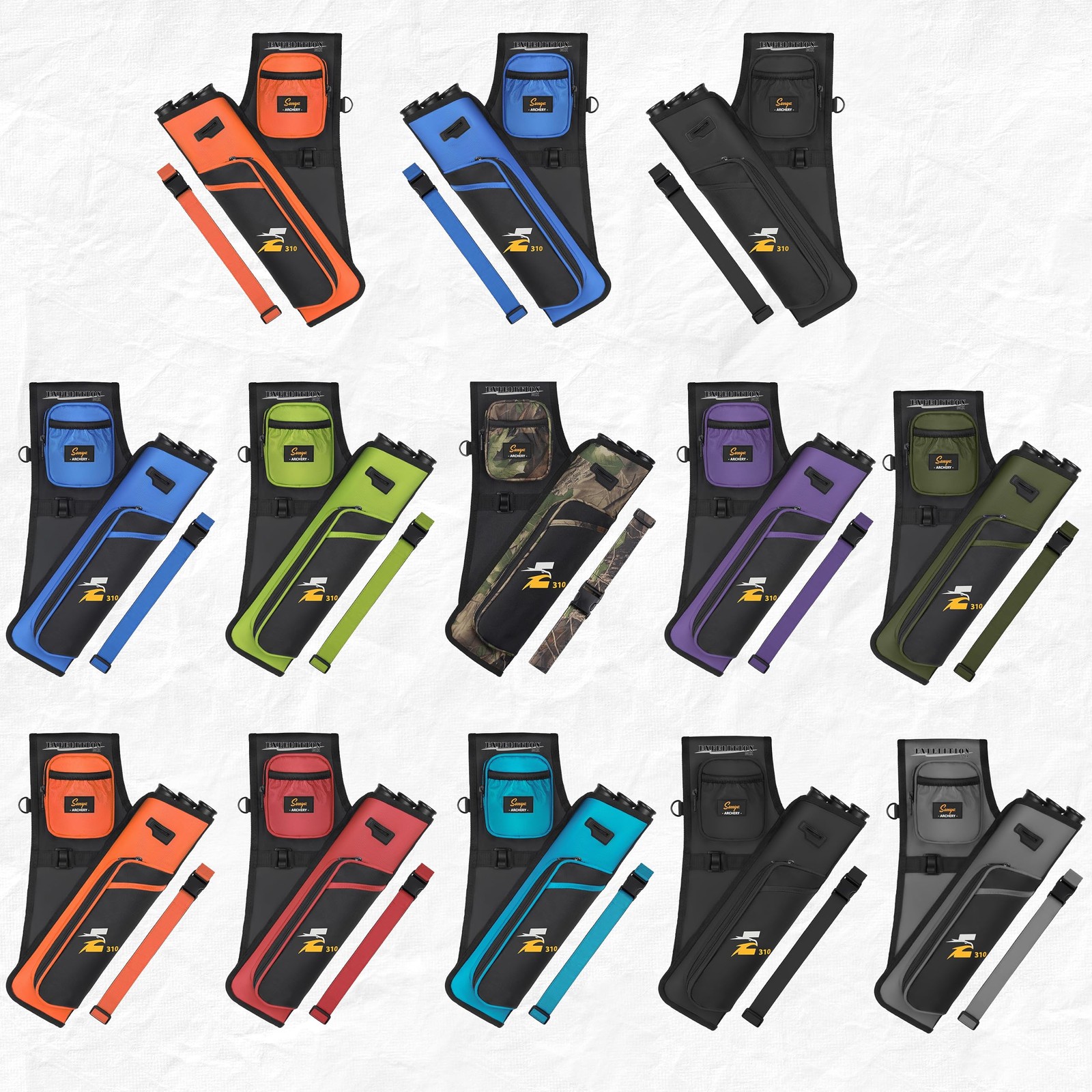 SUNYA R310Black Hip Quiver for Target Archery Black