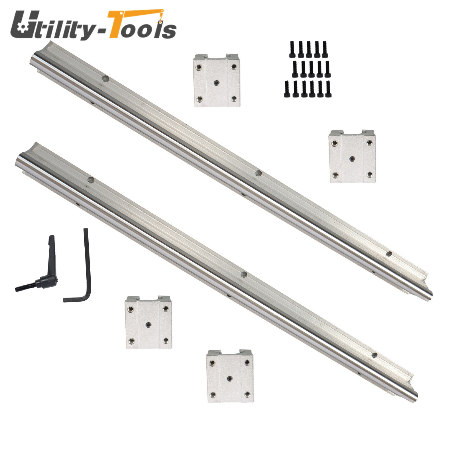2 × SBR12-400mm Rail Shafts,4 × SBR12UU bearings Smooth motion and low noise
