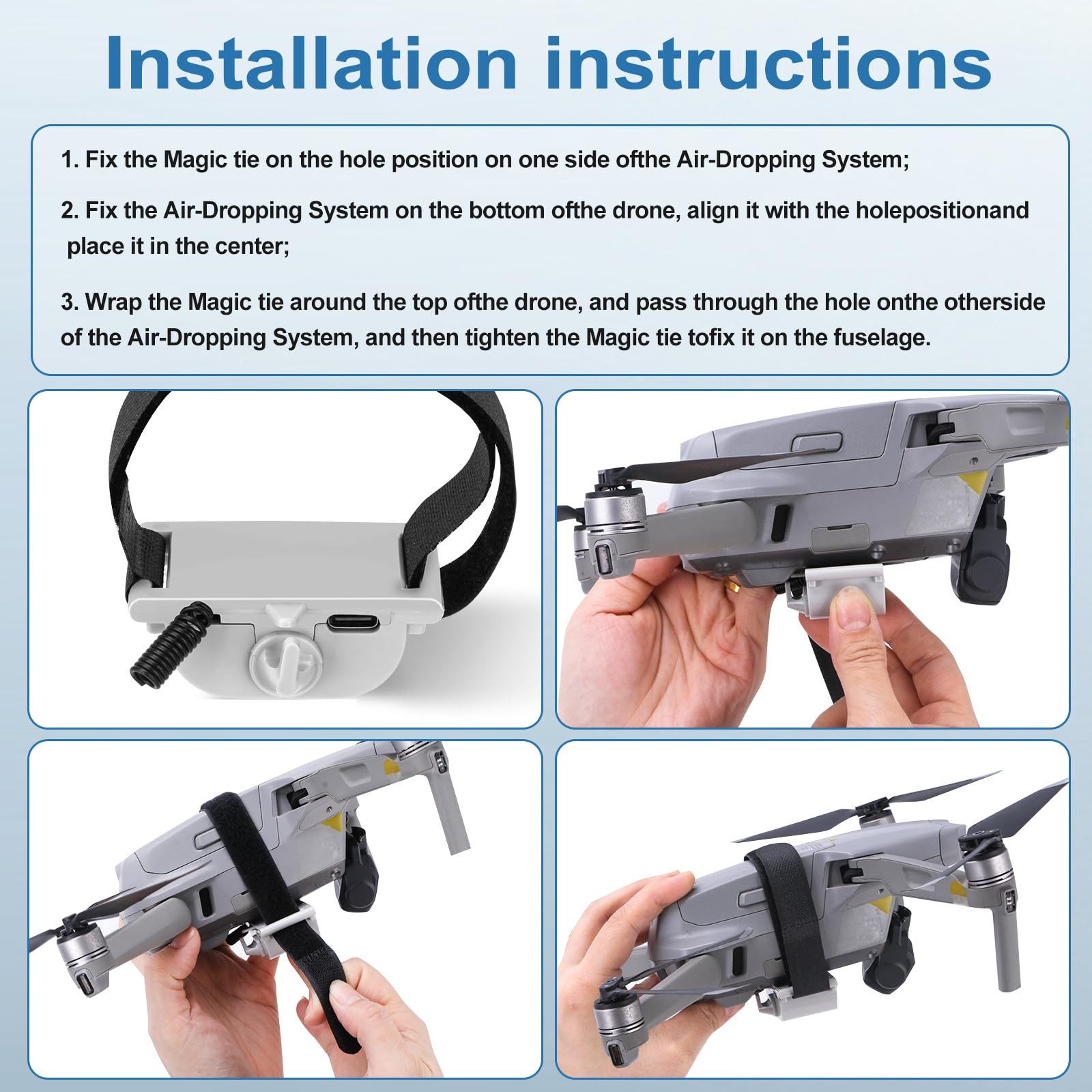 Universal Drone Airdrop System Compatible with DJI Mavic Mini 4 Pro, Mini 3, ...