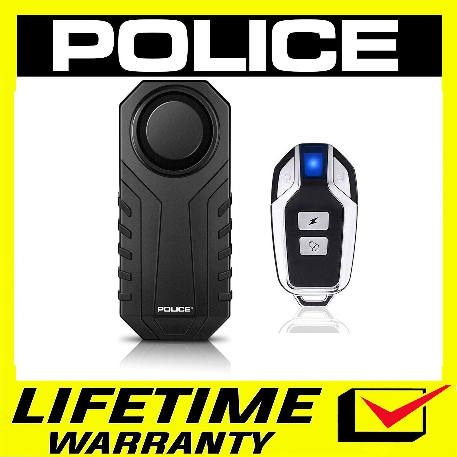 POLICE Bike Alarm with Remote Motorcycle Scooter Anti Theft Security System