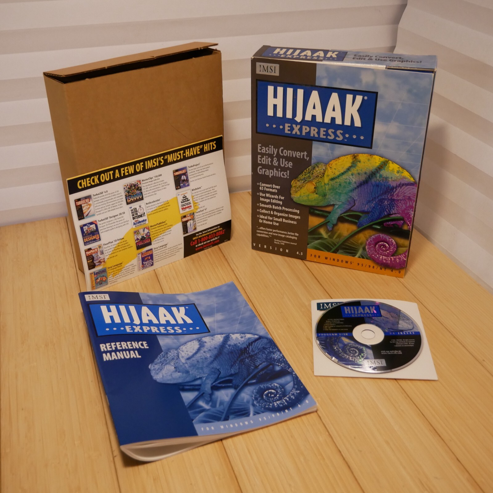 Quarterdeck Hijaak Express Graphics Conversion - Windows 95, 98, NT 4.0 CD-ROM