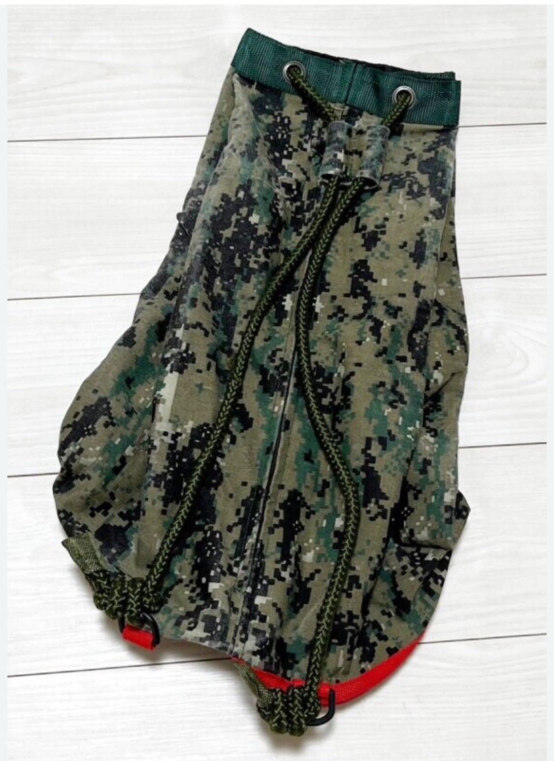 Military style knapsack/backpack-with dragon and Korean embroidery. gorpcore