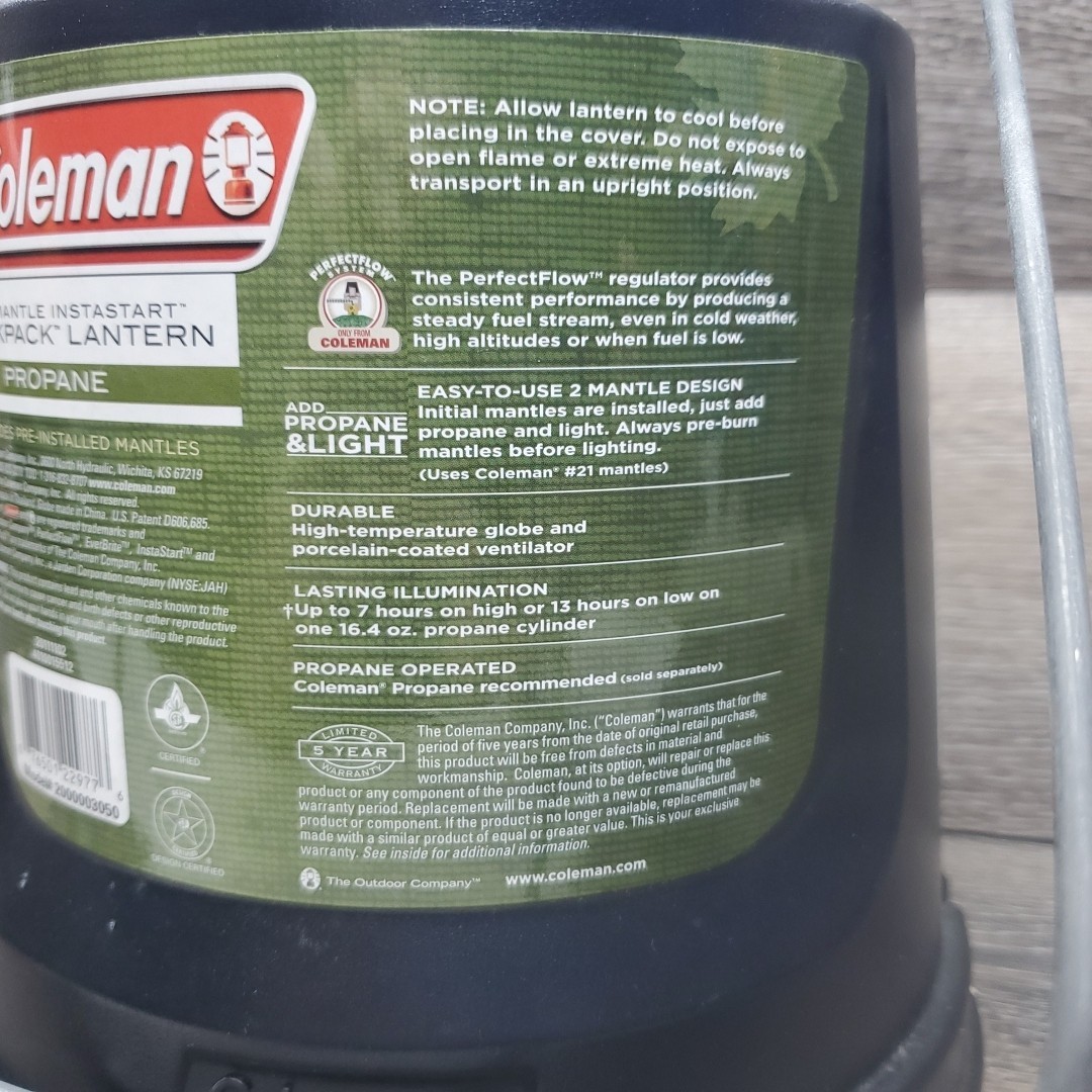 Coleman Two Mantle Instastart QuickPack Propane Lantern w/Hard Case #5159