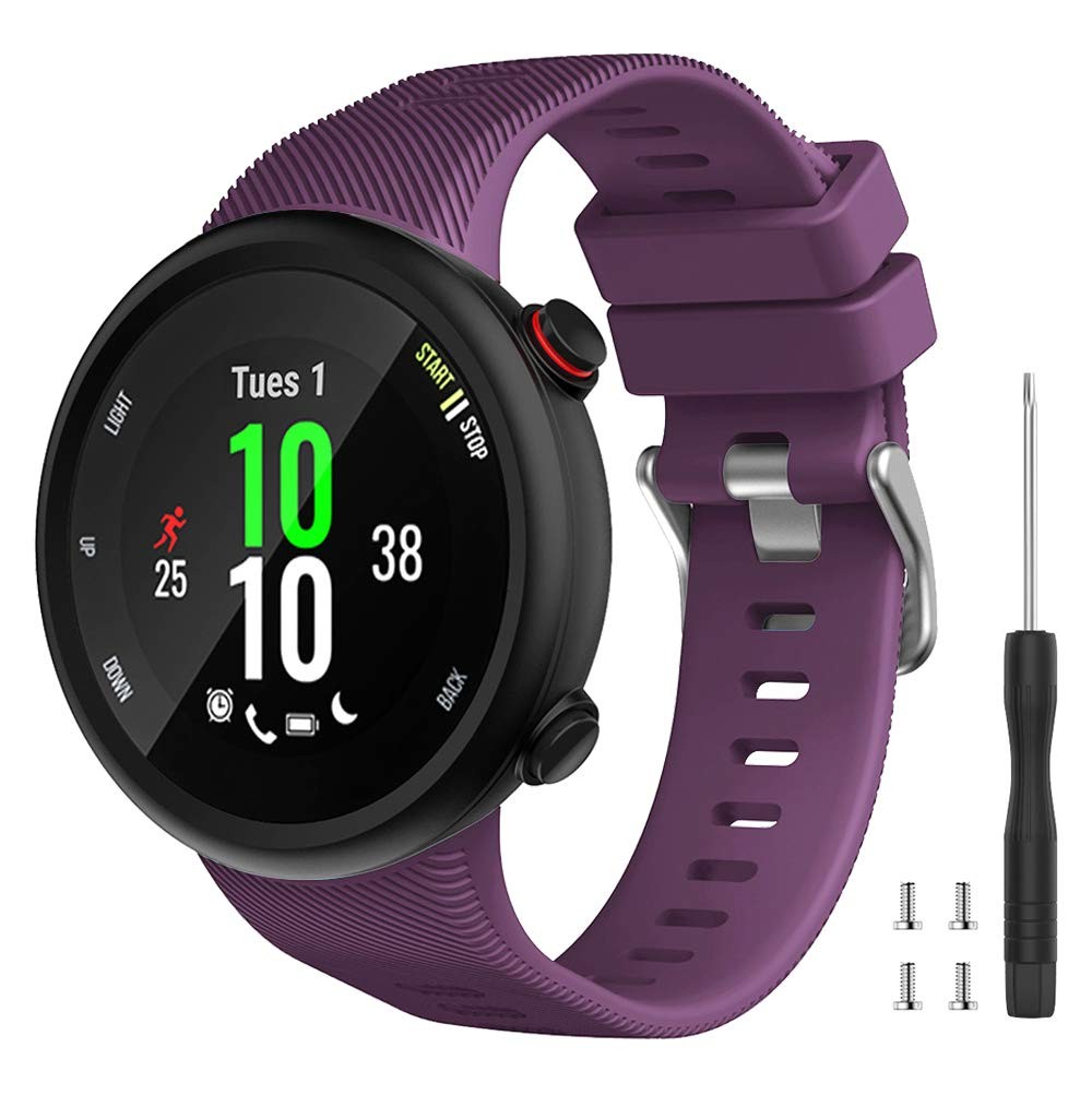 with Garmin Forerunner 45 band, Soft Silicone Sport Band, Fitness Strap Brace...
