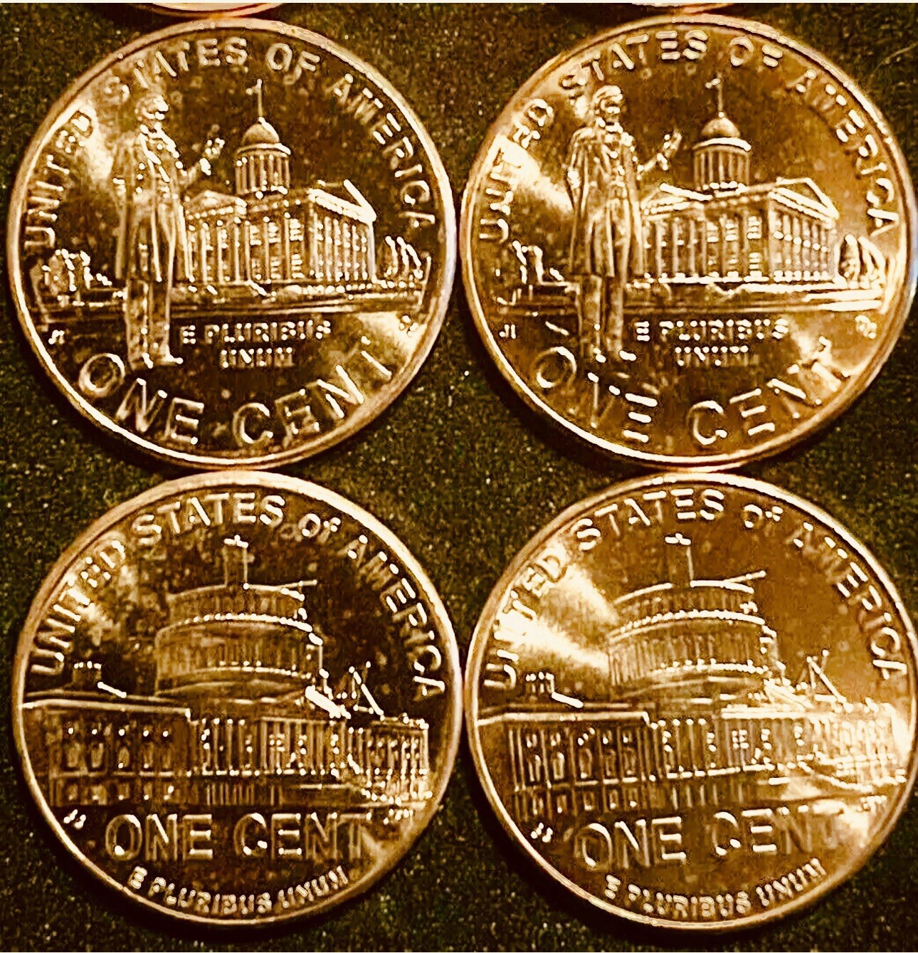 2009 P And D Lincoln LP1,LP2,LP3 And LP4 BU US PENNIES.