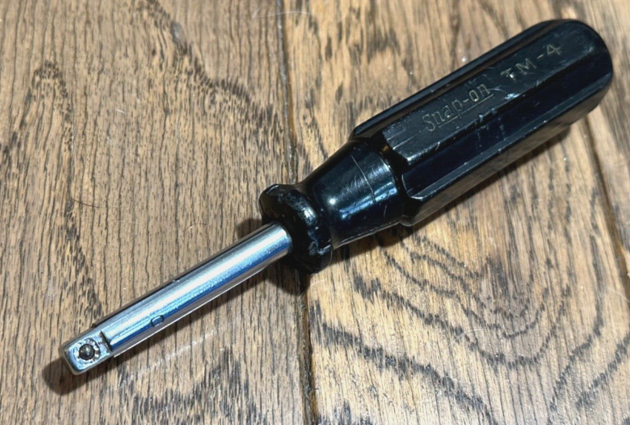 🇺🇸 Snap On Tools OCTO Grip 1/4 Socket Driver Spinner Screwdriver 6 Long Wrench