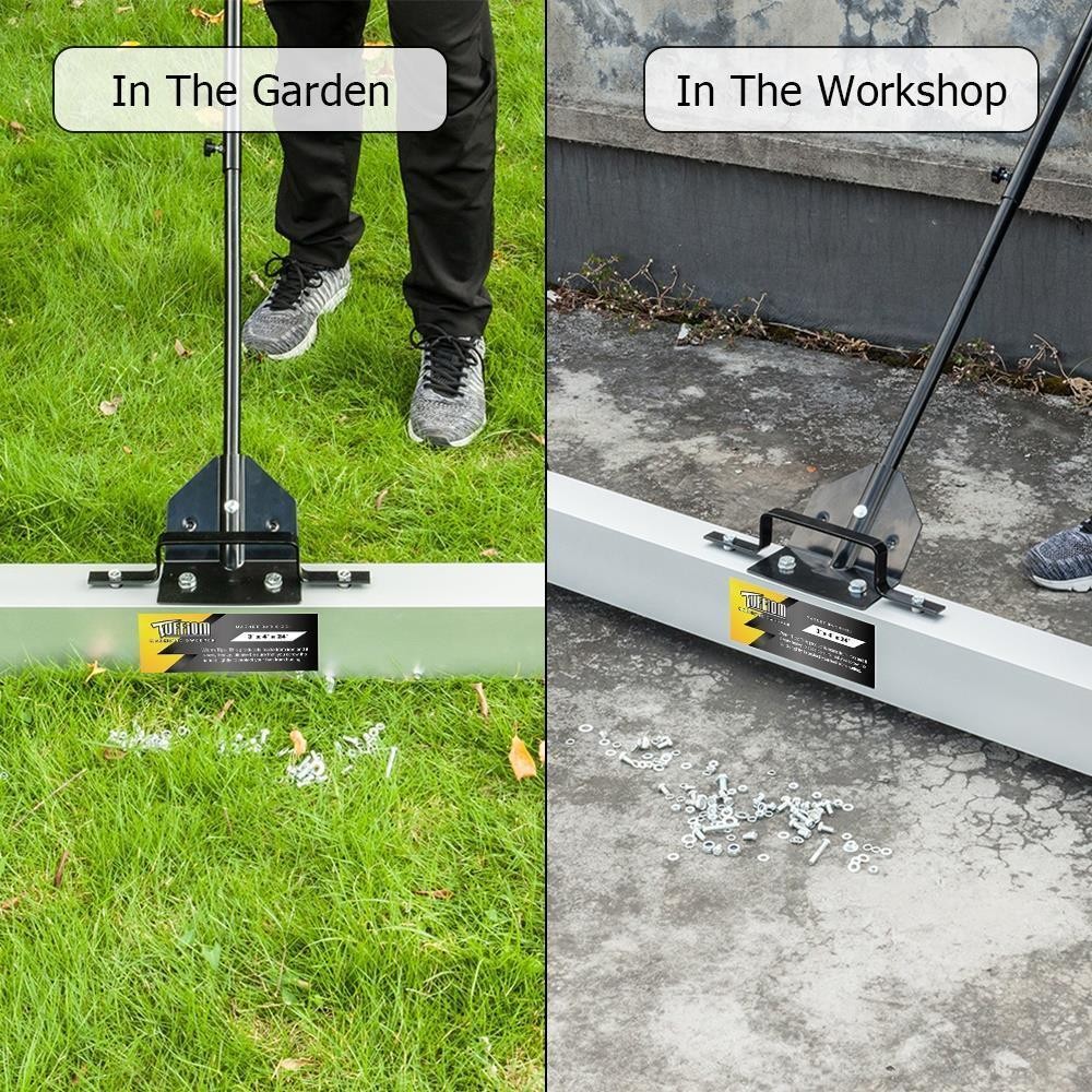 24-Inch Rolling Magnetic Pick-Up Sweeper with Adjustable Long Handle and Wheels