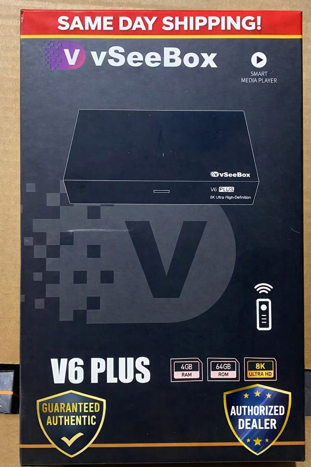 Sealed V6 Plus - 2026 Android 14 - 8K UHD + Backlit Remote. Same Day Shipping