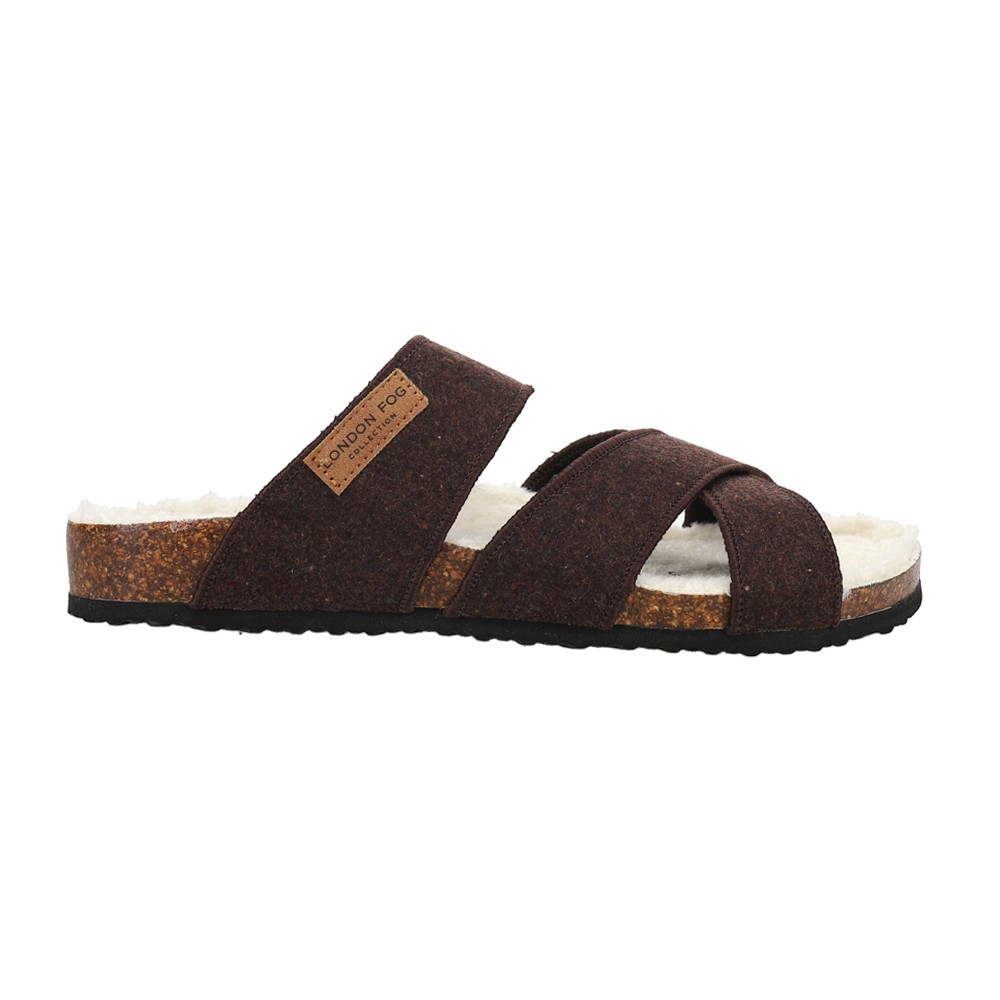 London Fog Lfm Joe Cork Footbed  Mens Brown Casual Sandals CL30396M-E