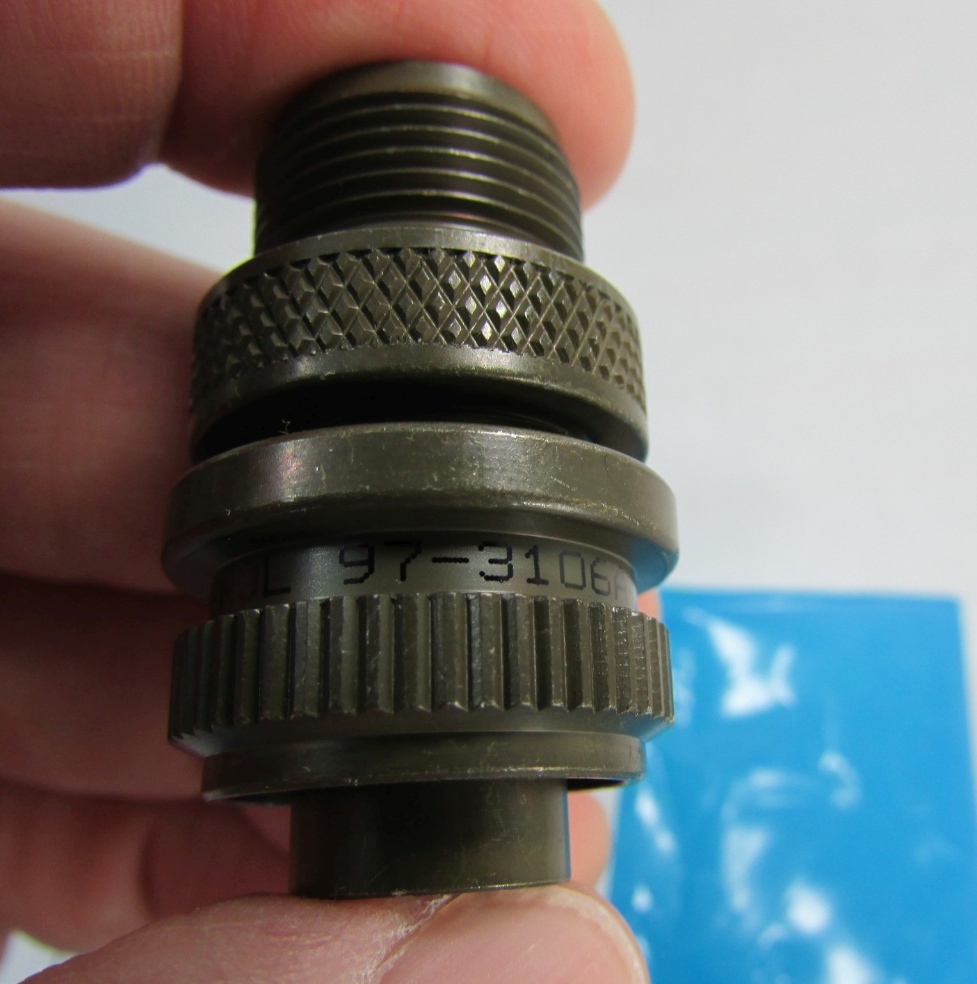 Amphenol Military Style Aluminum Female Plug Circular Connector 2-Pin Solder Cup