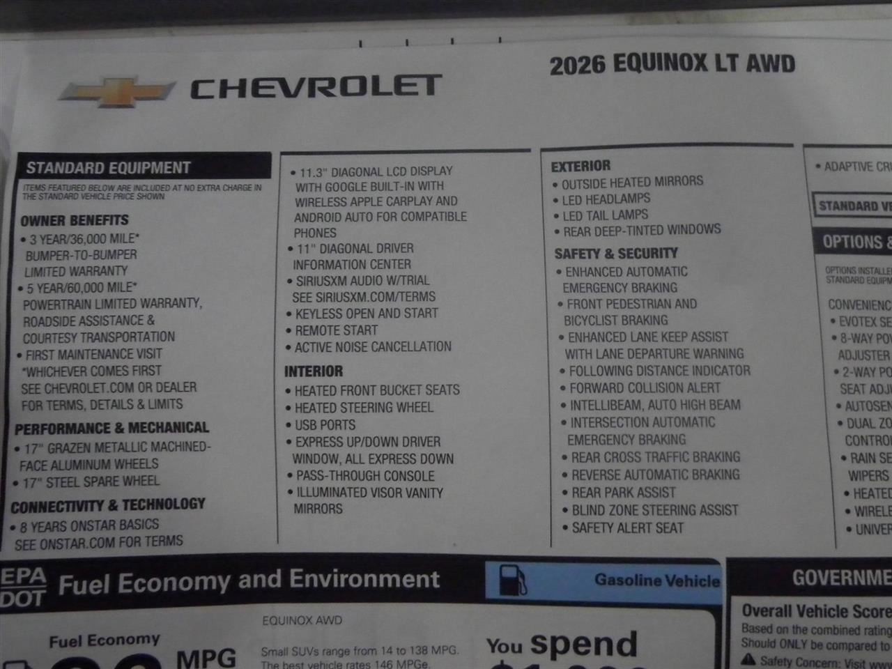 2026 Equinox Upper/Lower Air Shutter