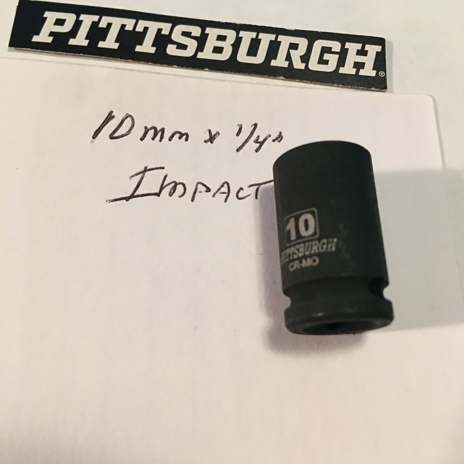 Pittsburgh  10 mm x 1/4" Dr  Impact Socket 6 Point  Free USA Shipping
