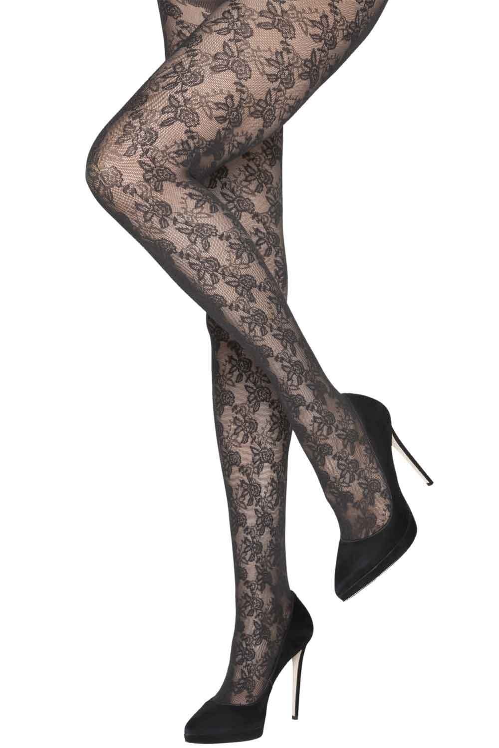 Charnos Tulle Floral Design Tights CAIU