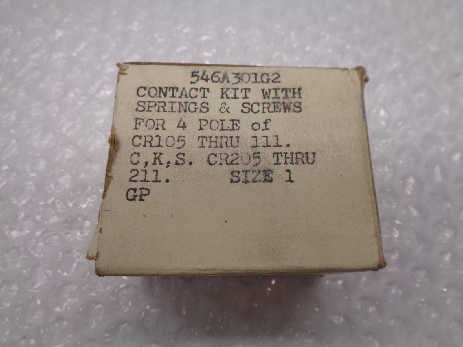 GENERAL ELECTRIC 546301G2 CONTACT KIT NSMP