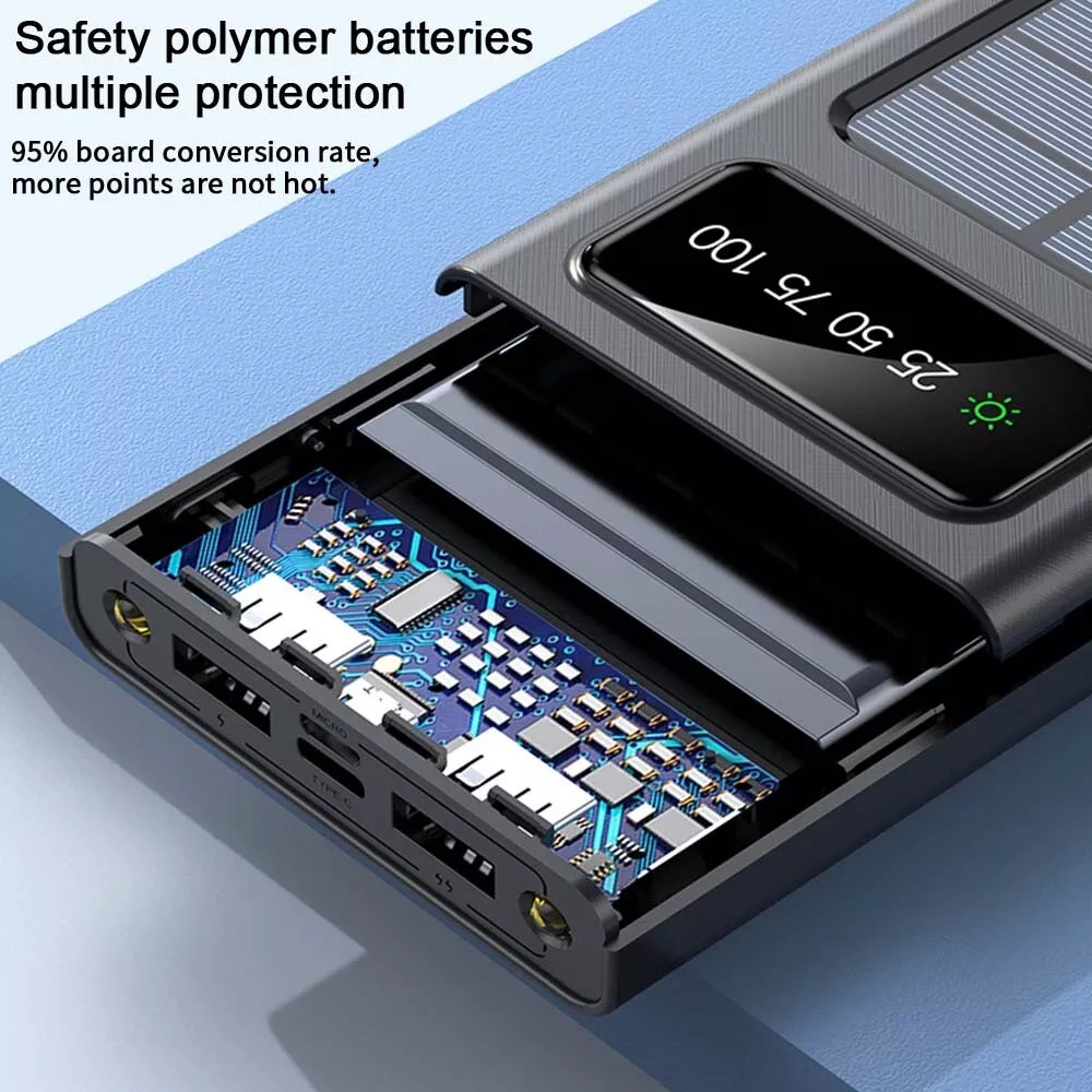 100000mAh Power Bank External Battery Backup Fast Charger for Cell Phone US