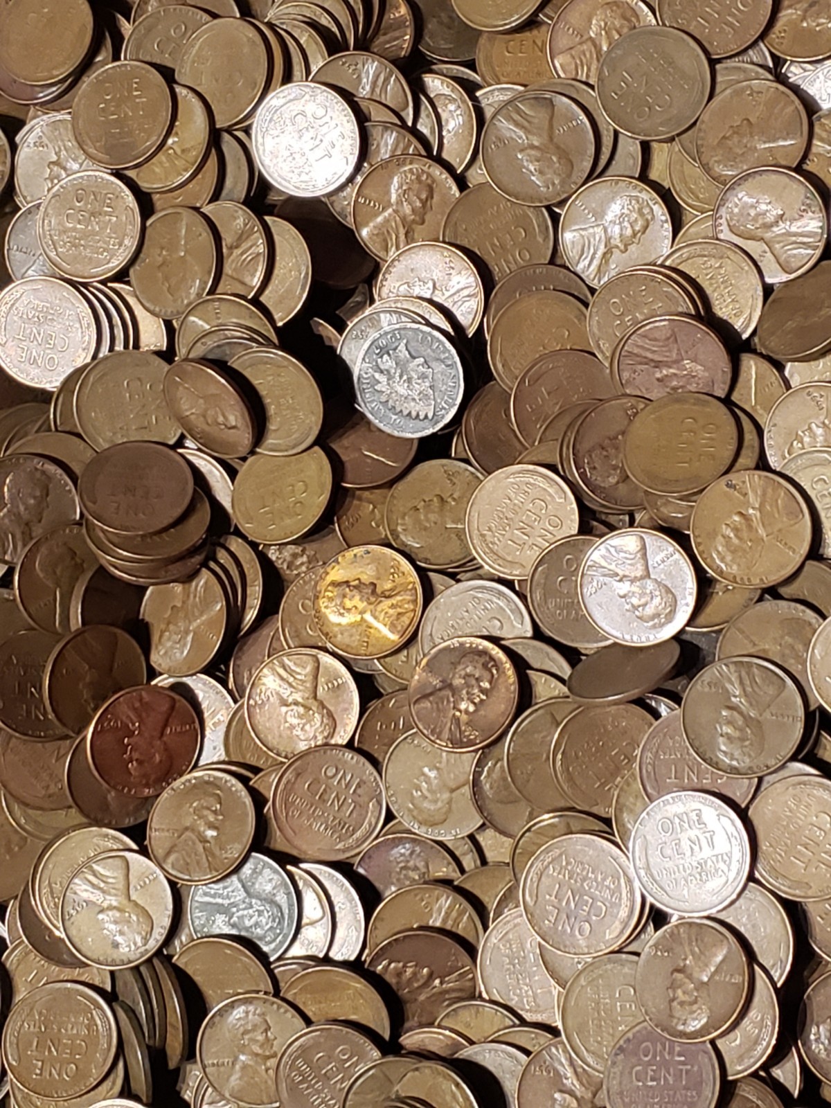 Large Wheat Penny Lot with Indians-Unsearched 1909-1958