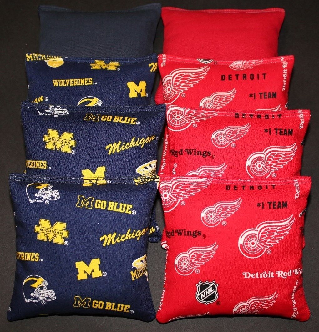 All Weather made w University of MICHIGAN & DETROIT Red Wings Fabric ACA Reg