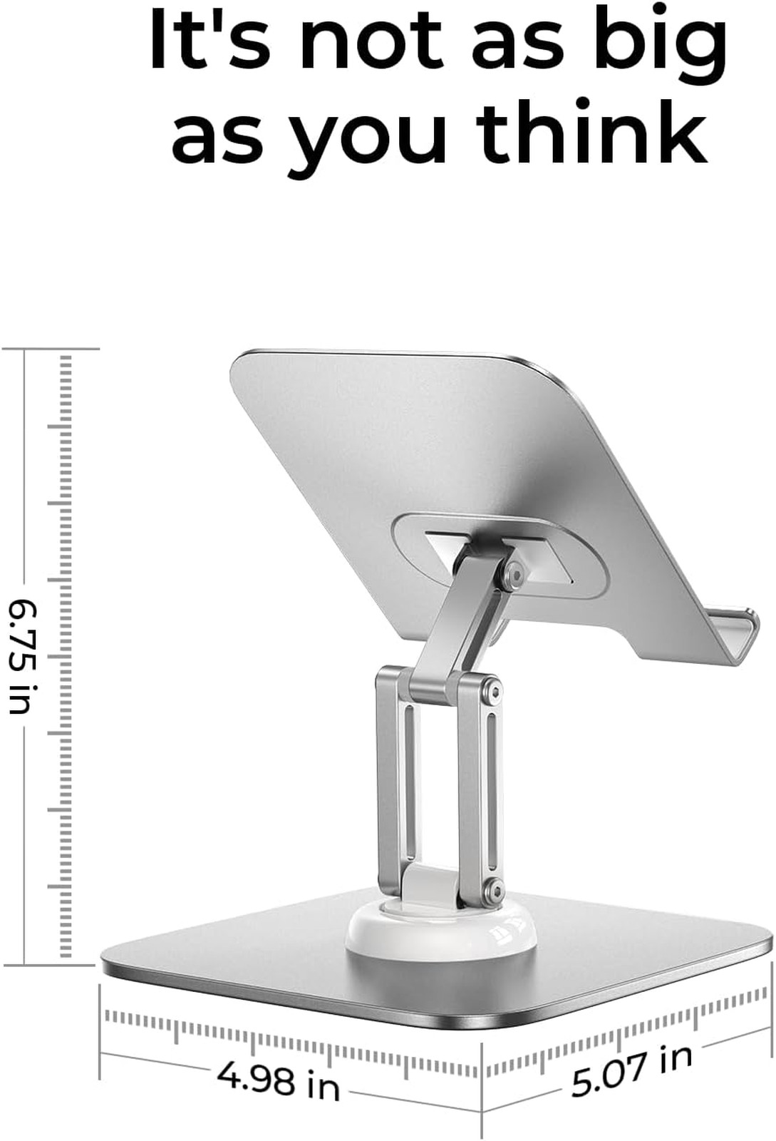 Tablet Stand Holder Adjustable for Desk White 2025 with Rotating Display for
