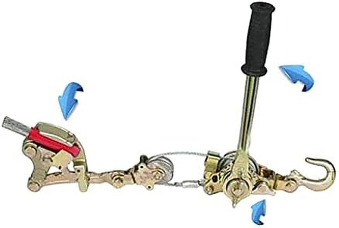 2 T Cable Grip Wire Grip Steel Rope Jaw Puller for Wire Rope, Pulling 4408 Lbs