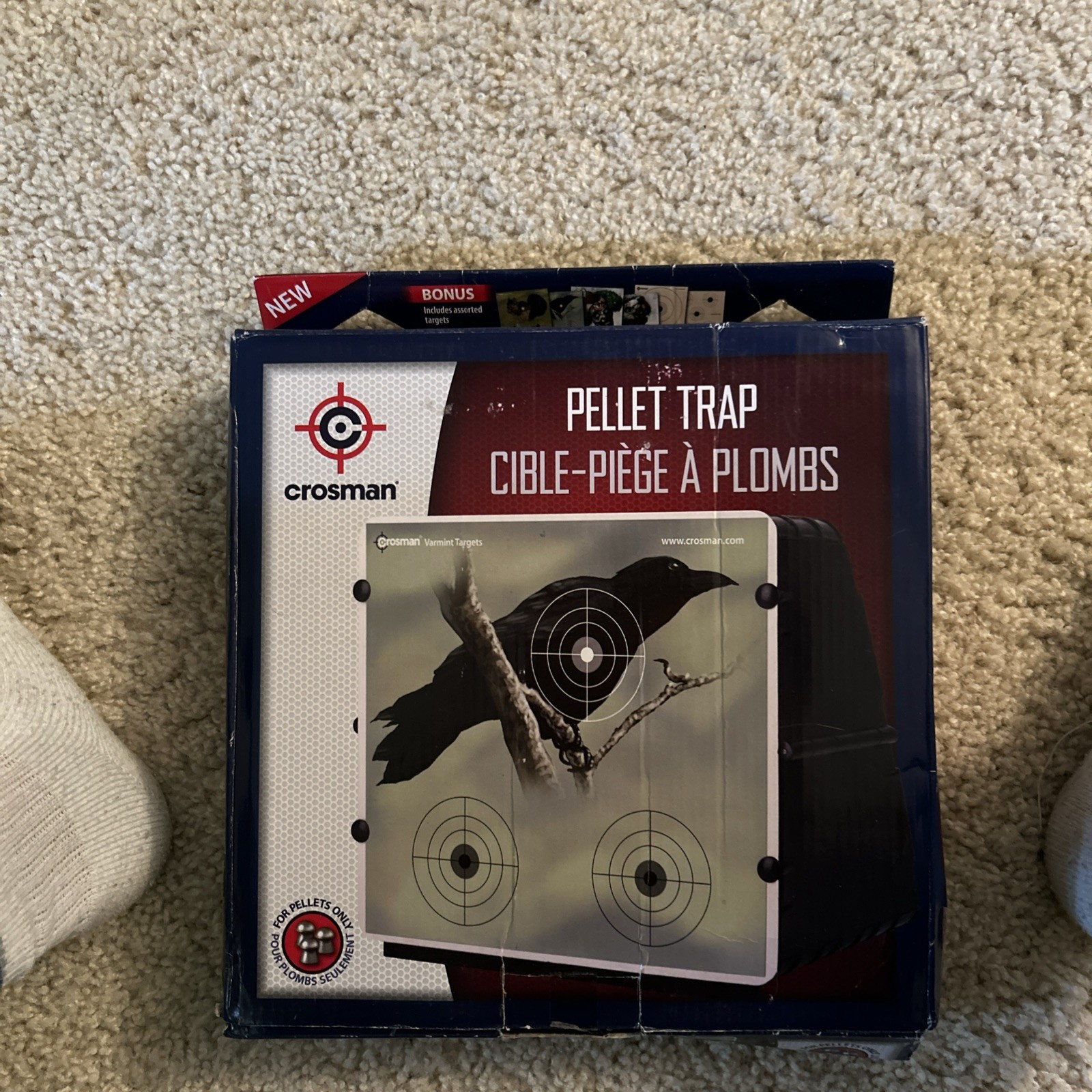 Crosman Pellet Trap  sir rifle Target Set Up
