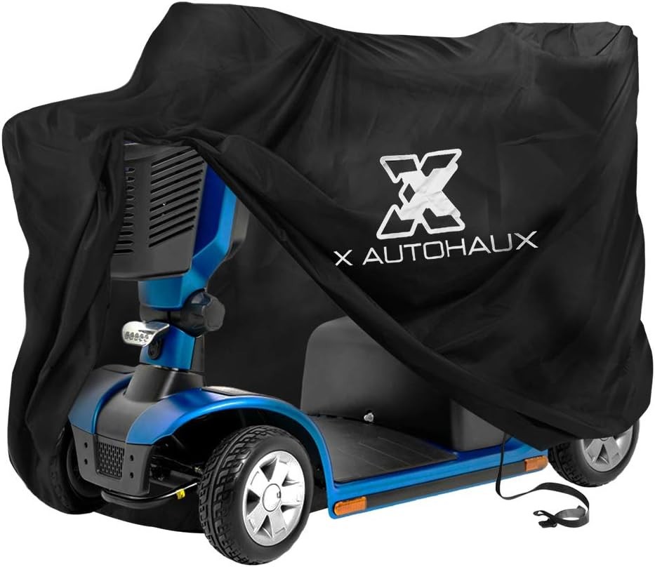 X AUTOHAUX Motorbike Mobility Scooter Cover 210D Oxford Waterproof Snow Rain Sun