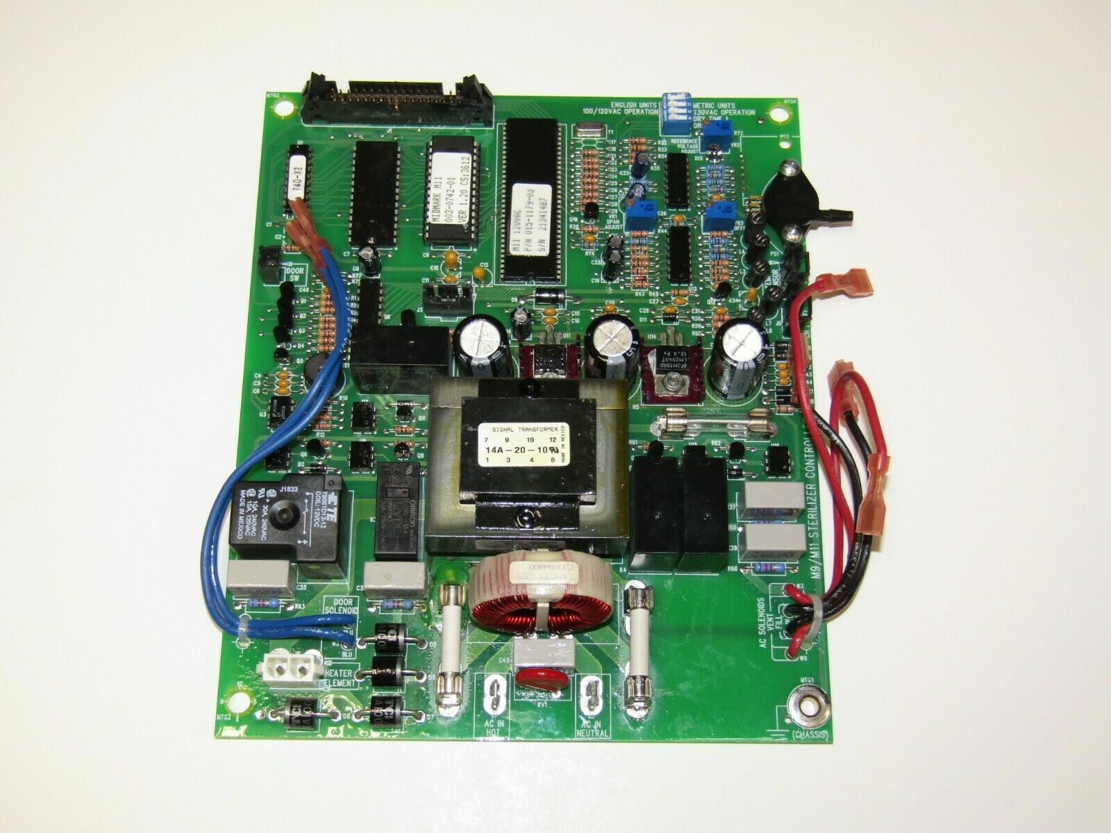 Repair Service For Midmark Ritter M11 M9 Sterilizer 015-1048-03 Board 6-Mon Warr
