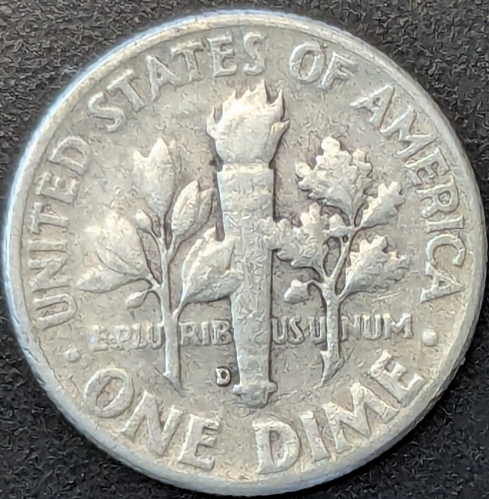 1962-D Roosevelt Dime 90% Silver Eagle US Mint Denver Fine Circulated 2C