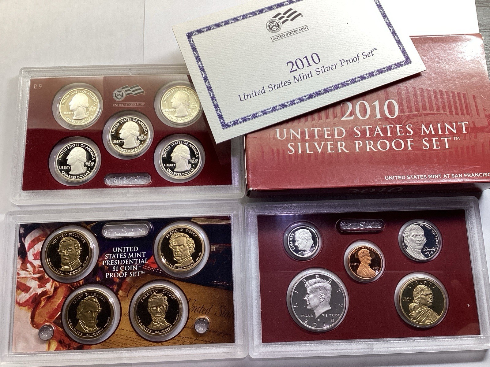2010 S US Mint Silver Proof Set with 14 Coins, Box & COA 021926 70ue