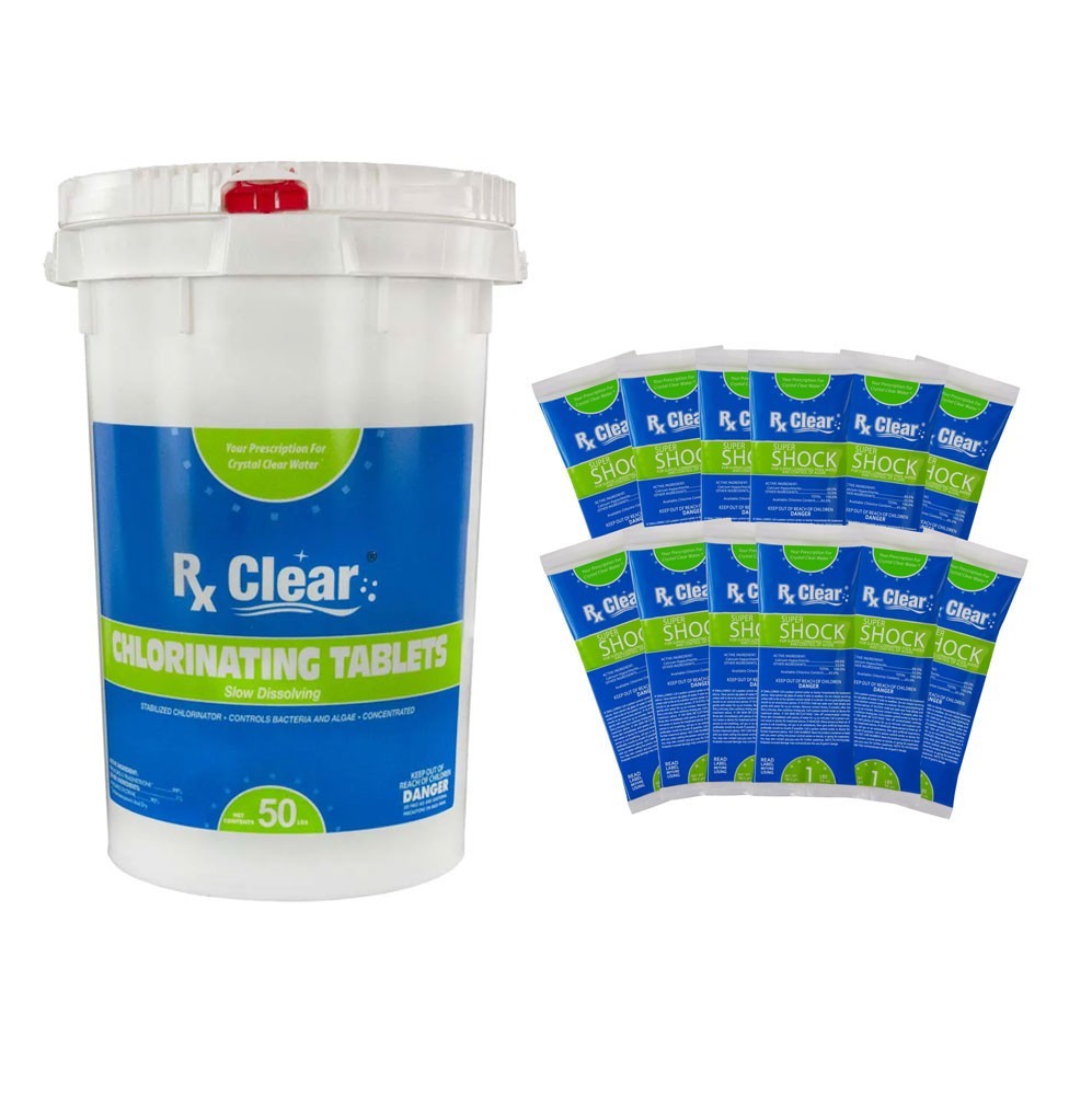 Stabilized Chlorine Tabs and Super Shock Kit (Various Options)