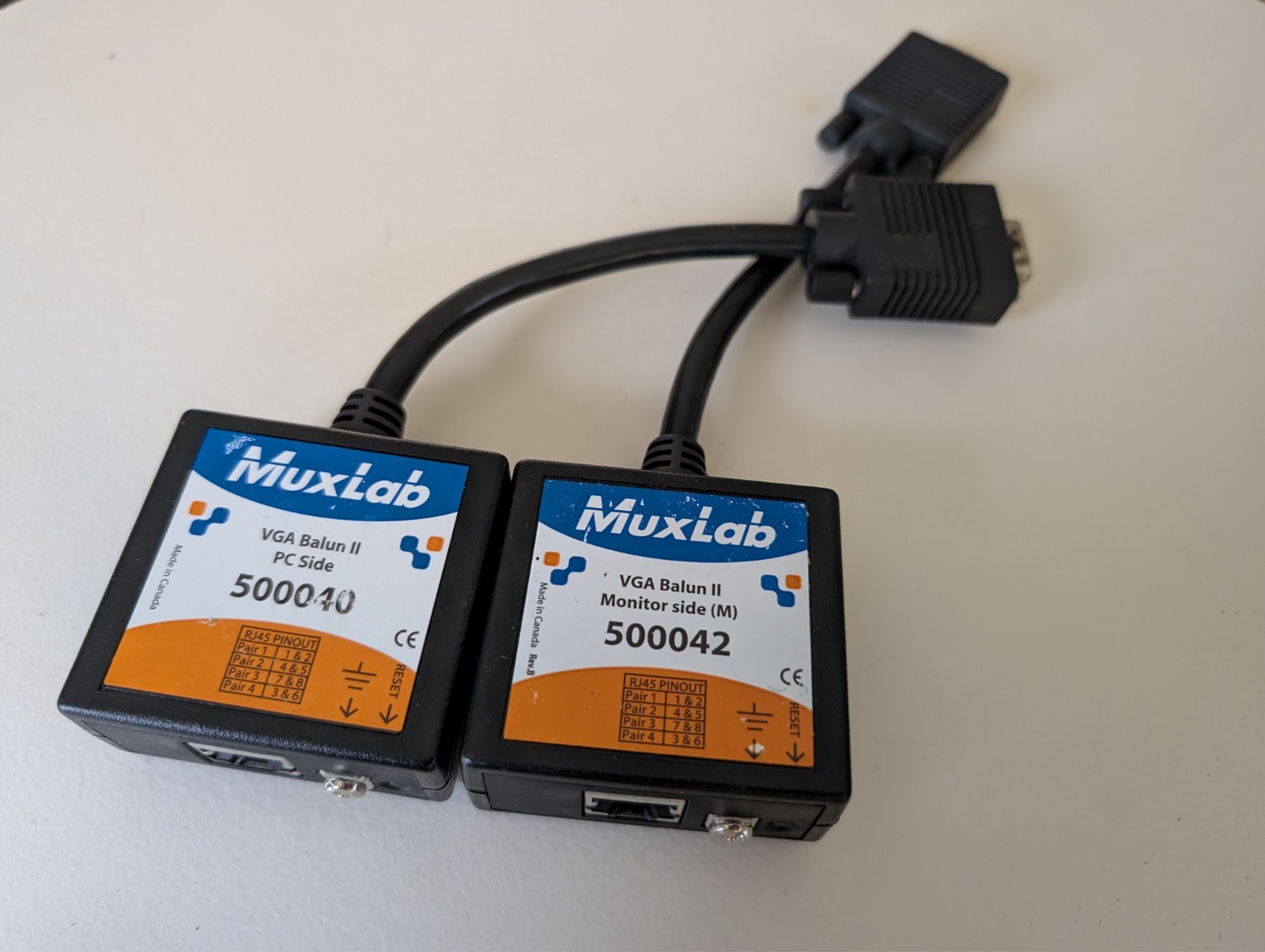 Muxlab VGA Balun II 500040 and 500042 Pair As-Is