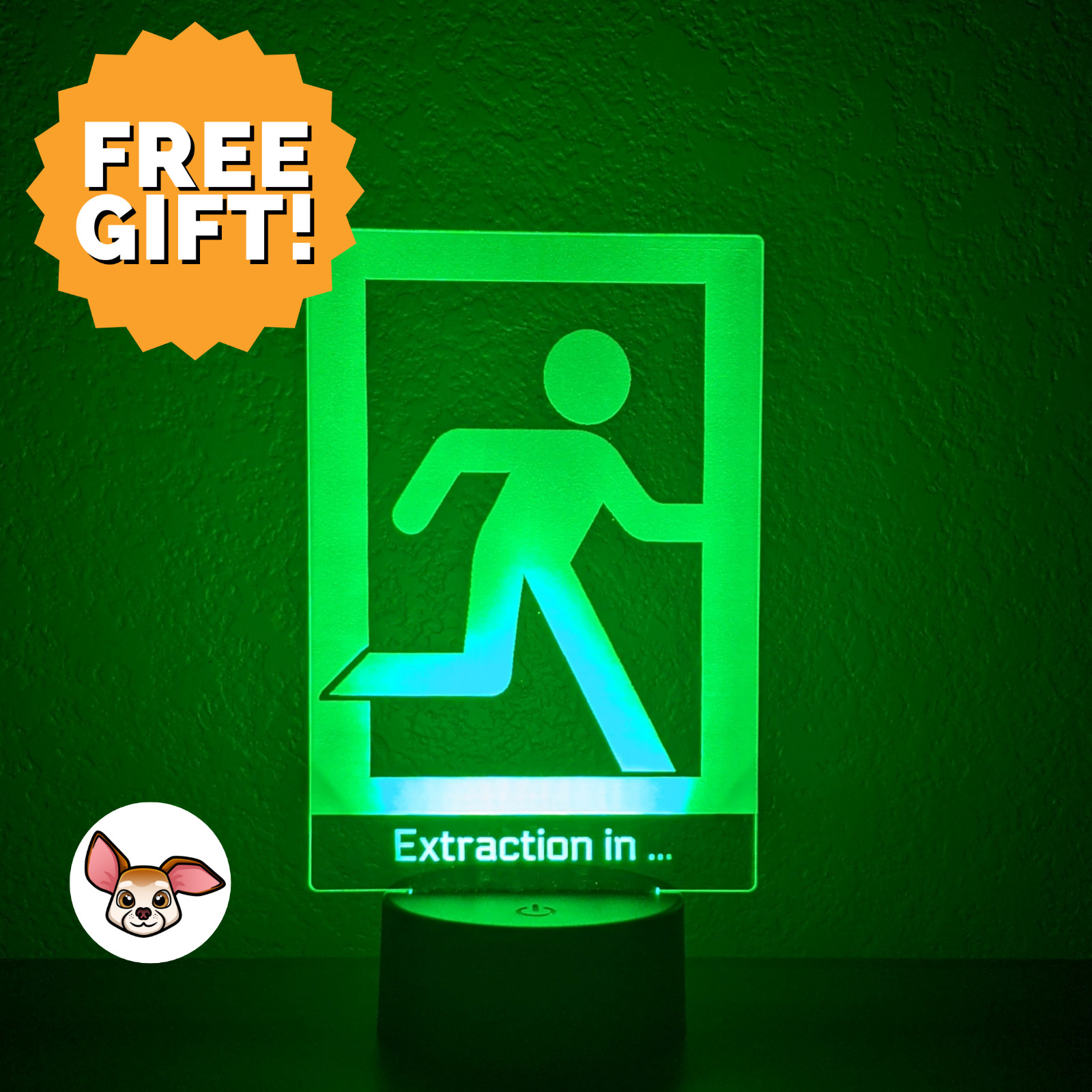 Escape from Tarkov "Extraction in..." Acrylic LED Light - Adjustable Colors