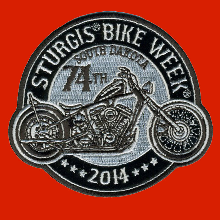 2014 STURGIS RALLY Circle Bike 4 INCH IRON ON BIKER PATCH