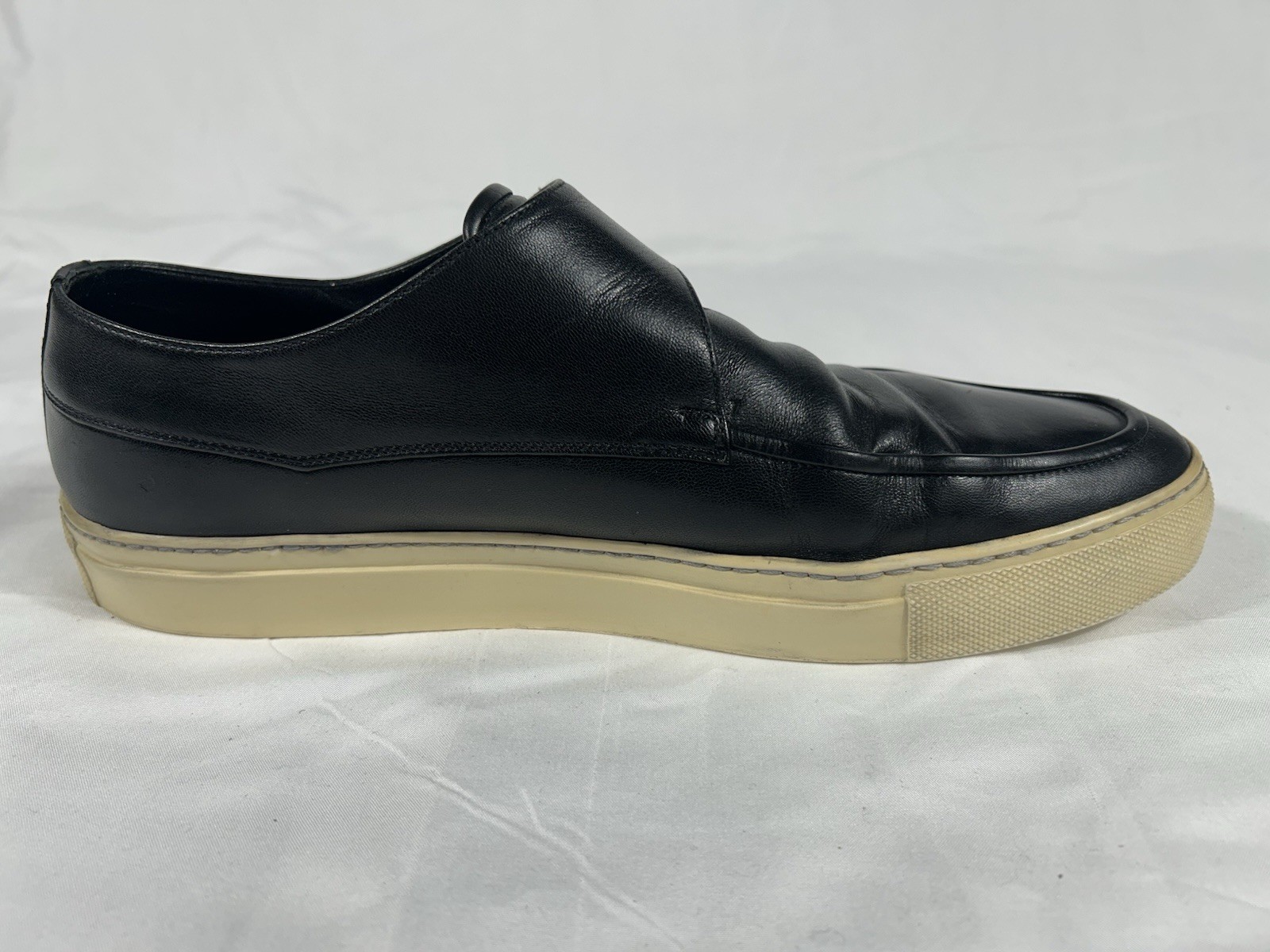 Giorgio Armani Black Leather Monk Strap Slip On Men’s Shoes UK 43 US 9.5