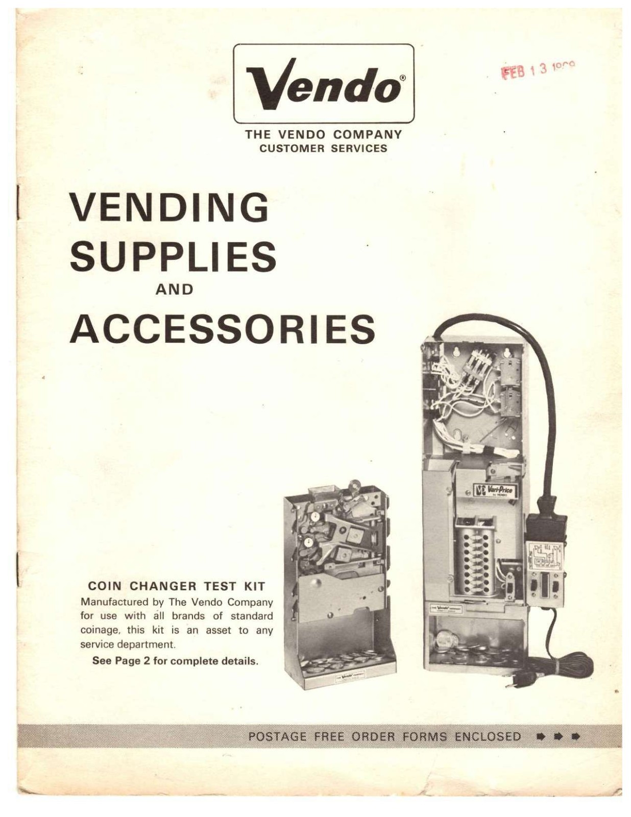 Vendo Vending Supplies and Accessories 10 pages- You Select Option